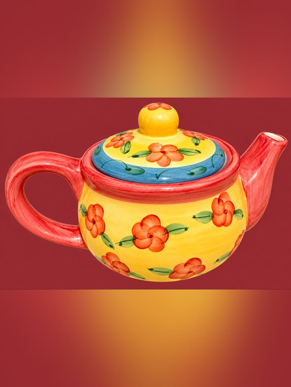 Vintage Oneida "Sunset Bouquet" Teapot – Cottagecore/Grandmacore/Shabby Chic